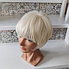 Перука пишна піксі боб з термоволосся блонд 2851-613, фото 7
