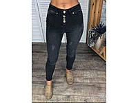 Штани джинсові чорні, на ґудзиках р.27 ТМ ADEL