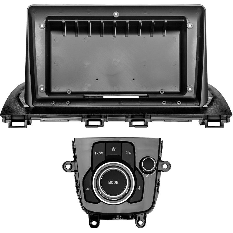 Перехідна рамка Lesko 9" Mazda 3 Alexa 2014-2019 (7187) + під'єднання з CAN BUS 9 шт., фото 1