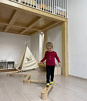 Детская деревянная балансировочная дорожка SwaeyBoard "Путь Джедая"