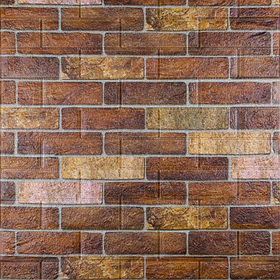 3Д панелі самоклеючі для стін, м'які 3D панелі самоклейка під цеглу 700х770х5 мм, Мікс Коричневий