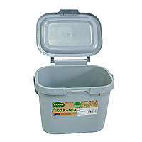 Кухонный контейнер с ручкой и крышкой Addis Eco Renge Серый, пластиковый контейнер для мусора (KT)