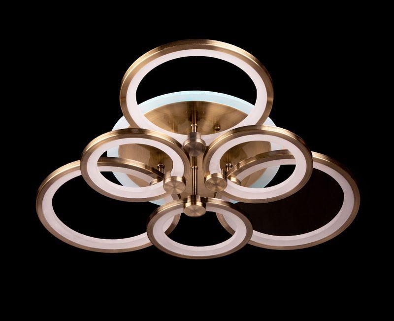 Світлодіодна люстра кільця з пультом керування бронза 168W DIMMER 3000-6000 H130*L600*W550
