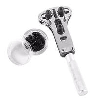 Универсальный ключ для открывания задних крышек часов, регулируемый, с 18 наконечниками, для крышек до 34 мм