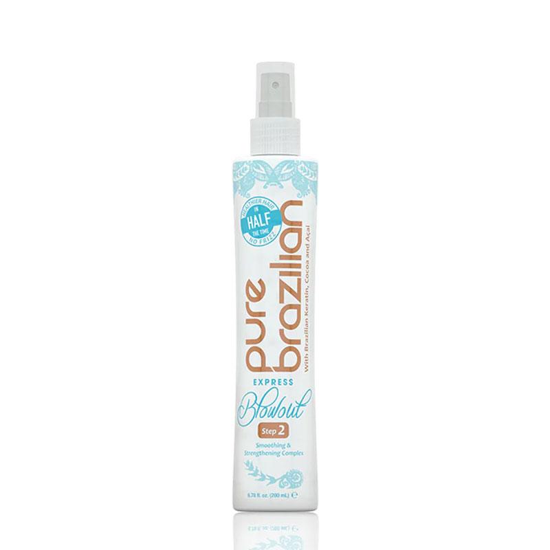 Експрес-кератин Express Blowout Solution Spray Pure Brazilian спрей, 200 мл