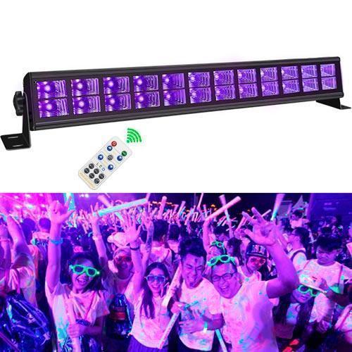 Світлодіодна панель УФ 24LED 72 Вт 52 см Диско стробоскоп кольорузика DMX512