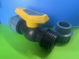 Кран кульовий затискний для поліетиленових труб 25х25 Santehplast