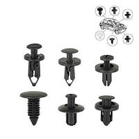 Набір з 190 автомобільних кріплень, пістонів, кліпс, пластиковий, вага 200 г