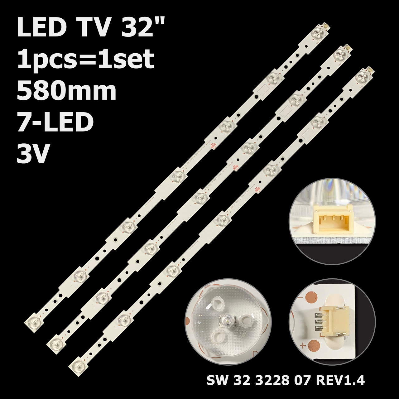 Підсвітка LBUA-SDL320X1-S08B CH 32 3228 07 REV1.1 TV 32" inch SW 32 3228 07 REV1.4 1шт.