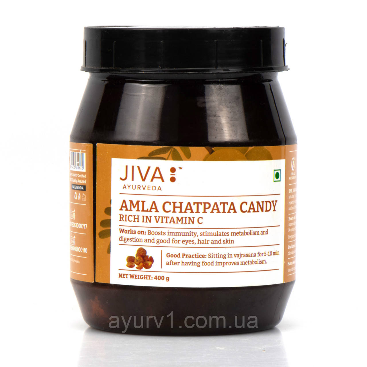 Амла Джива покращує травлення, Amla Chatrata Candy, Jiva, 400g