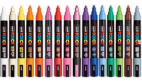 Набір маркерів UNI POSCA PC-3M 16 шт.