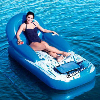 Надувний плотик для плавання Bestway 43130 (сумка-холодильник, ремкомплект, 231-107 см) | Надувна платформа