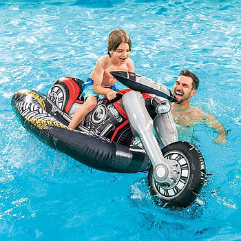 Надувний плотик для плавання Мотоцикл (180-79-71см., Ремкомплект) Intex 57534 | Надувна платформа