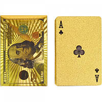Игральные карты Доллар 14-100 золотые 54 шт топ