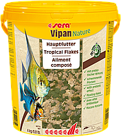 Sera Vipan Nature универсальный корм для аквариумных рыб, питающихся с поверхности воды, хлопья, 21 л (4 кг)