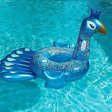 Надувний плотик для плавання Павич Bestway 41101 (з ручками, ремкомплект, 198-164 см) | Надувна платформа, фото 3