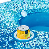 Надувний плотик для плавання Павич Bestway 41101 (з ручками, ремкомплект, 198-164 см) | Надувна платформа, фото 5