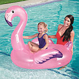 Надувний плотик Рожевий фламінго Bestway 41119 (ремкомплект, 173-170 см) | Надувна платформа, фото 4