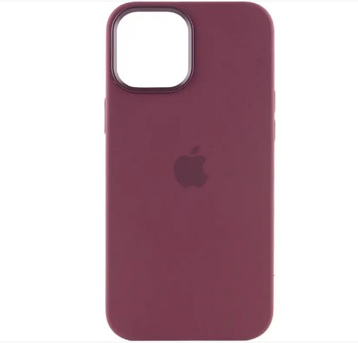Чохол накладка Silicone Case Full Cover with MagSafe Splash Screen для iPhone 12 Pro Max Plum