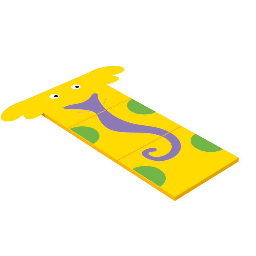 Дитячий килимок Слонік 180х70х4 см первинний поролон, шкірозамінник Флай (Kidigo ТМ)