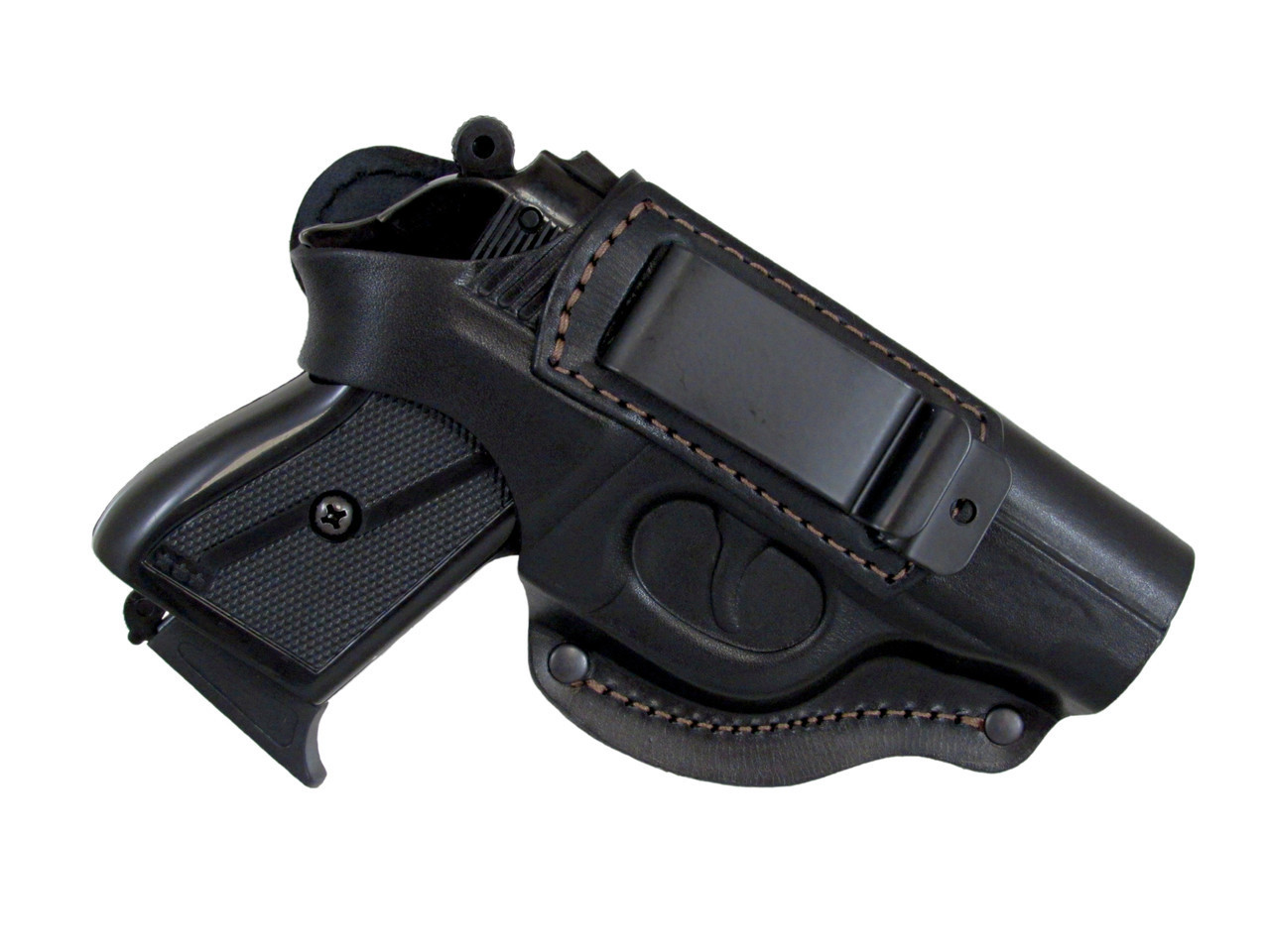 Кобура поясна Stalker 918, 2918 формована з кліпсою (шкіра, чорна) ASG