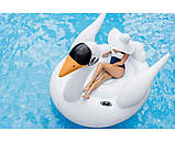 Надувний пліт Лебідь Intex 57287 (2 ручки, ремкомплект, 178-140-132 см) | Надувна платформа, фото 4