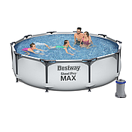 Каркасний басейн 305х76 см з фільтр-насосом Bestway Steel Pro MAX 56408, фото 3