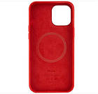 Чохол накладка Silicone Case Full Cover with MagSafe Splash Screen для iPhone 12 Pro Max Red, фото 3