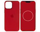 Чохол накладка Silicone Case Full Cover with MagSafe Splash Screen для iPhone 12 Pro Max Red, фото 5