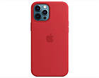 Чохол накладка Silicone Case Full Cover with MagSafe Splash Screen для iPhone 12 Pro Max Red, фото 6