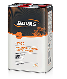 Синтетична моторна олива Rovas 5W-30 1 л