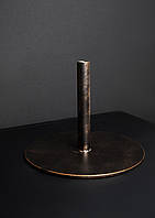 Підлоговий тримач для одного прапора в кабінет з металу 310 мм, мідний патина