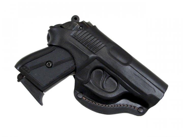 Кобура поясна ПГШ-790 формована (шкіра, чорна) ASG