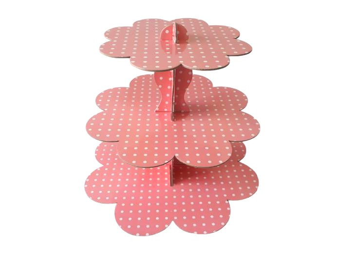 Стійка для капкейков кексів маффинов картонна Підставка для тістечок Етажерка для десертів 3 х ярусна стенд