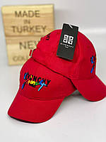 Кепка Givenchi (бейсболка) красного цвета с логотипом бренда для мальчика