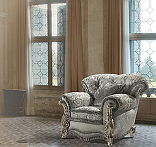 Модний комплект диван + 2 крісла, венеціанське бароко, дерево, Версаль, фото 3