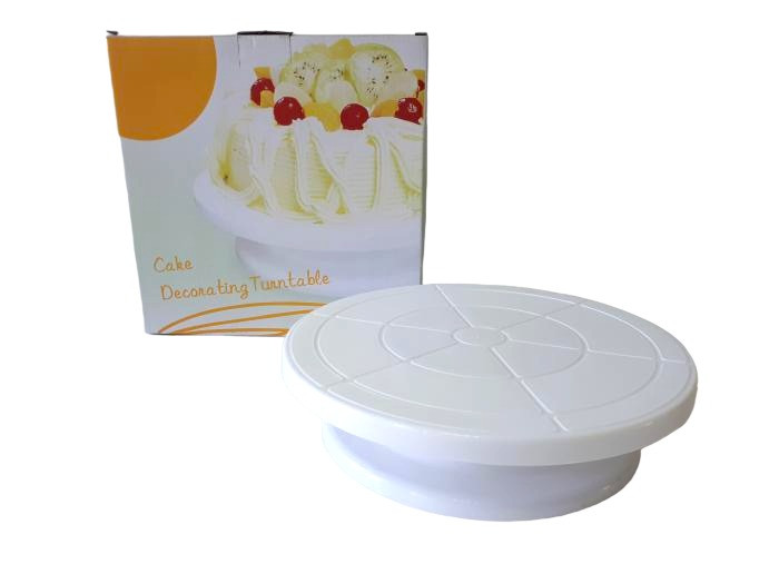 Підставка під торт обертається пластикова Тортовница крутиться для прикраси тортів Стойка для торта D 28 cm