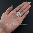 Срібна цепочка і зірка ерцгамма 925 проби. Ланцюжок бісмарк та кулон оберіг срібло 55 см, фото 3