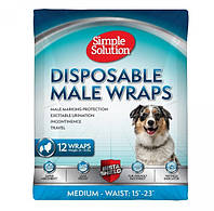 Гигиенический пояс Simple Solution Disposable Male Wrap Medium для кобелей, 39-60 см, 11-22кг, 12 шт