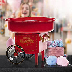 Електричний апарат для виробництва цукрової вати Cotton Candy Maker Червоний