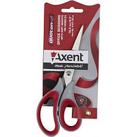 Ножиці офісні Axent Duoton Soft 16,5см сіро-червоні 6101-06