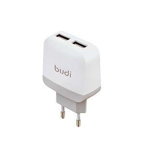 M8J940E (AC940)EW - Home Charger Budi 2 USB 2.4A top slots White