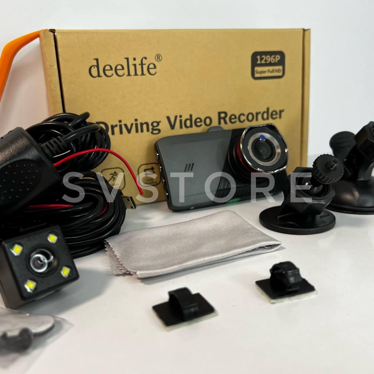 Deelife Автомобільний відеореєстратор HD 1296 P з камерою заднього виду
