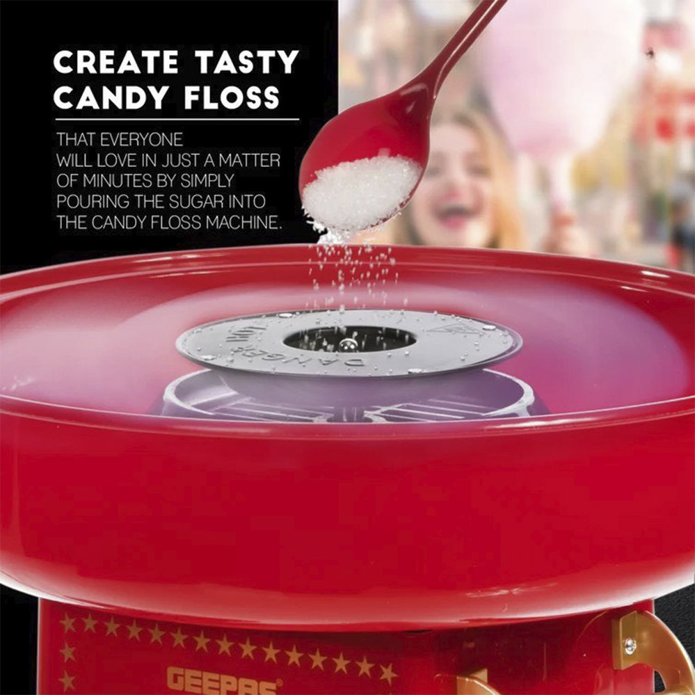Аппарат для приготовления сладкой ваты электрический Cotton Candy Maker Красный - фото 6 - id-p1846204582