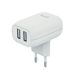 AC339EMW - Budi Home Charger 12W 2 USB White