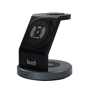 WL4200B Budi Wireless Charging 3 in 1 Magnetic Black