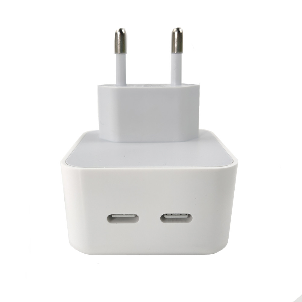 35W Dual USB-C Port Compact Power Adapter White