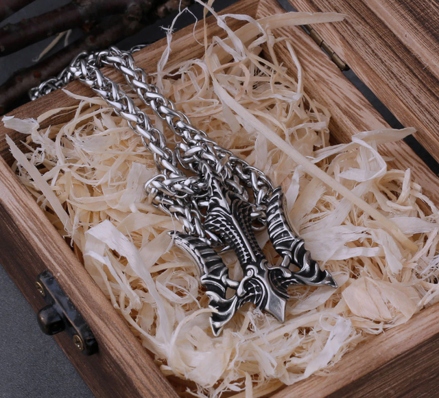 чоловічий кулон підвіска тризуб посейдона