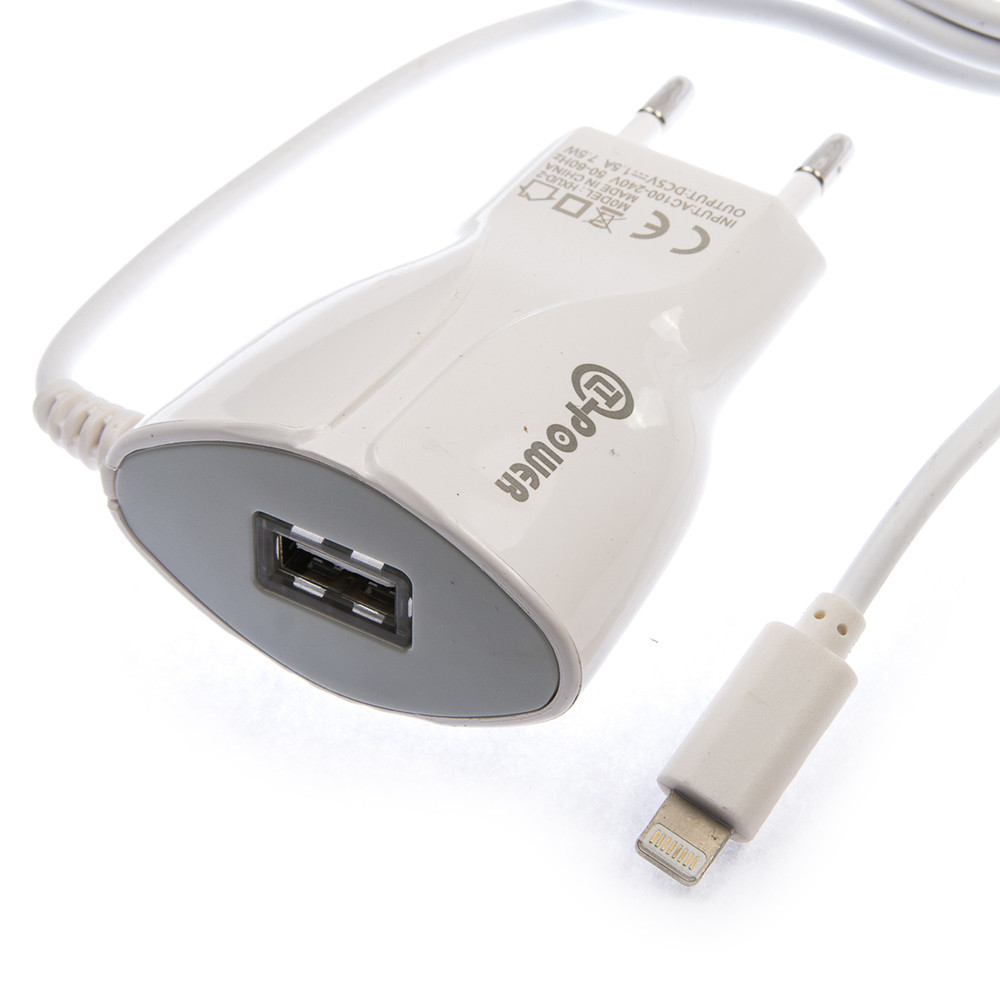 ЗЗП QLT-POWER HXUD-4 Lightning, 1 USB White