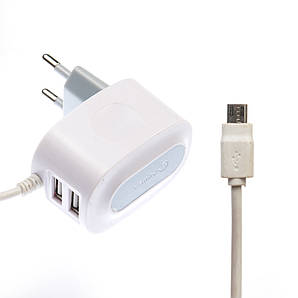 СЗУ QLT-POWER HXUT-2 Micro, 2 USB White